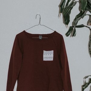 Maroon Pocket Sweater